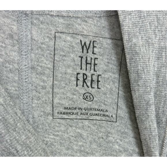 We The Free Light Gray Mock Neck Long Sleeve Top OVERSIZED Size XS - Picture 4 of 7